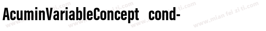 AcuminVariableConcept cond字体转换